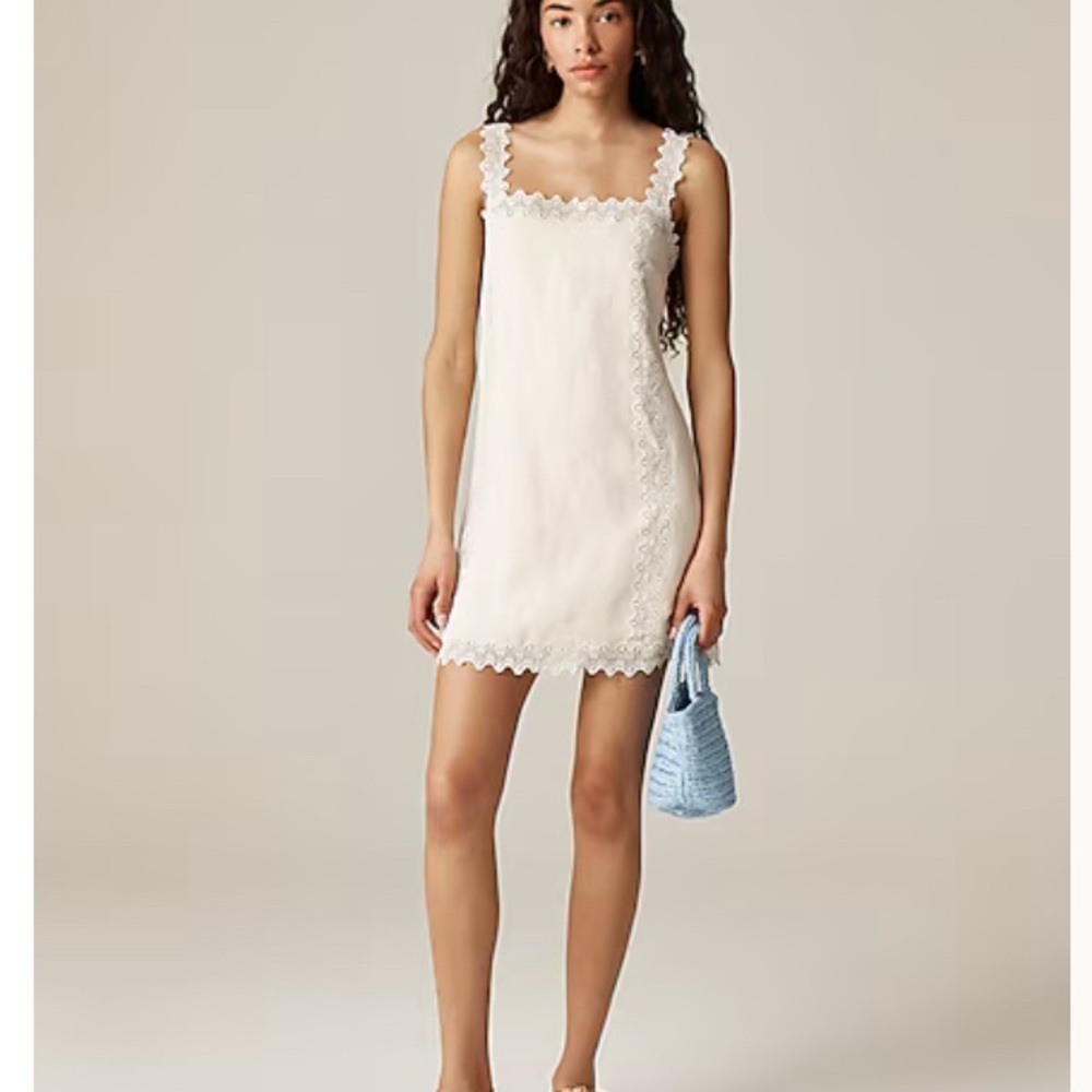 Jcrew Lace-trim shift dress